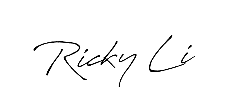 The best way (Antro_Vectra_Bolder) to make a short signature is to pick only two or three words in your name. The name Ricky Li include a total of six letters. For converting this name. Ricky Li signature style 7 images and pictures png