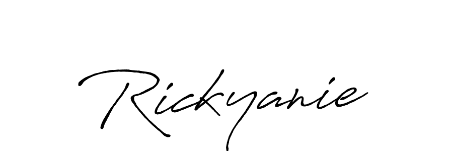 Antro_Vectra_Bolder is a professional signature style that is perfect for those who want to add a touch of class to their signature. It is also a great choice for those who want to make their signature more unique. Get Rickyanie name to fancy signature for free. Rickyanie signature style 7 images and pictures png