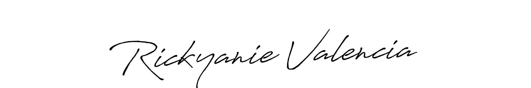 Rickyanie Valencia stylish signature style. Best Handwritten Sign (Antro_Vectra_Bolder) for my name. Handwritten Signature Collection Ideas for my name Rickyanie Valencia. Rickyanie Valencia signature style 7 images and pictures png