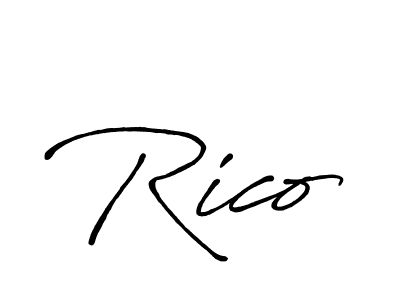 It looks lik you need a new signature style for name Rico. Design unique handwritten (Antro_Vectra_Bolder) signature with our free signature maker in just a few clicks. Rico signature style 7 images and pictures png