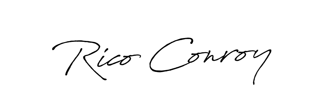 Rico Conroy stylish signature style. Best Handwritten Sign (Antro_Vectra_Bolder) for my name. Handwritten Signature Collection Ideas for my name Rico Conroy. Rico Conroy signature style 7 images and pictures png