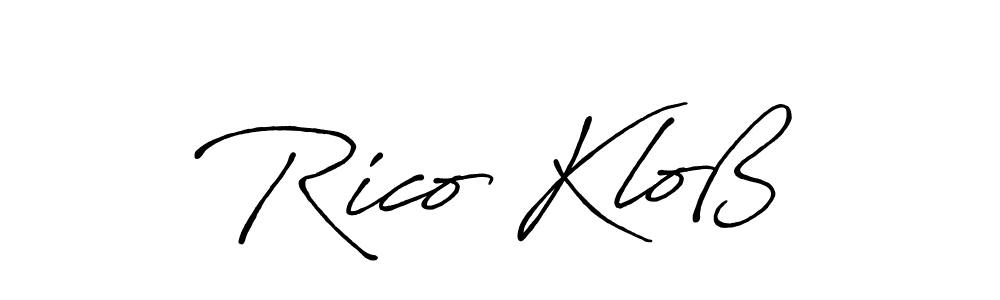 if you are searching for the best signature style for your name Rico Kloß. so please give up your signature search. here we have designed multiple signature styles  using Antro_Vectra_Bolder. Rico Kloß signature style 7 images and pictures png