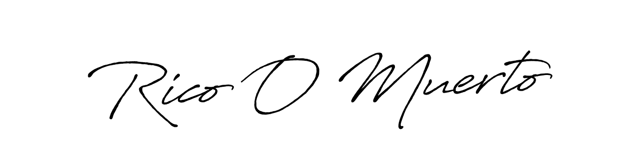 Check out images of Autograph of Rico O Muerto name. Actor Rico O Muerto Signature Style. Antro_Vectra_Bolder is a professional sign style online. Rico O Muerto signature style 7 images and pictures png