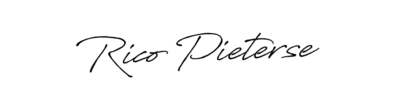 Make a beautiful signature design for name Rico Pieterse. With this signature (Antro_Vectra_Bolder) style, you can create a handwritten signature for free. Rico Pieterse signature style 7 images and pictures png