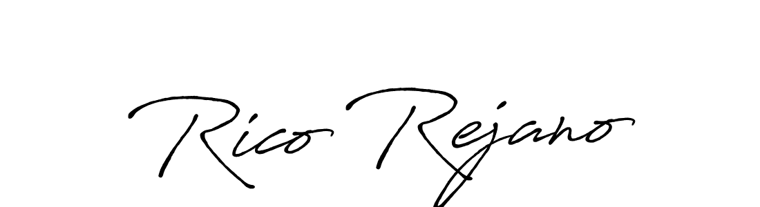 How to make Rico Rejano signature? Antro_Vectra_Bolder is a professional autograph style. Create handwritten signature for Rico Rejano name. Rico Rejano signature style 7 images and pictures png