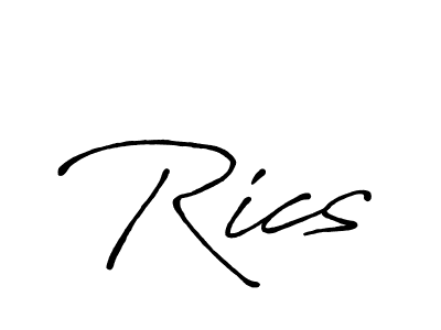 How to make Rics signature? Antro_Vectra_Bolder is a professional autograph style. Create handwritten signature for Rics name. Rics signature style 7 images and pictures png