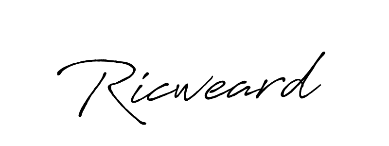 Also we have Ricweard name is the best signature style. Create professional handwritten signature collection using Antro_Vectra_Bolder autograph style. Ricweard signature style 7 images and pictures png