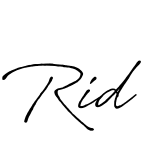 Use a signature maker to create a handwritten signature online. With this signature software, you can design (Antro_Vectra_Bolder) your own signature for name Rid. Rid signature style 7 images and pictures png