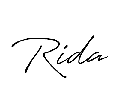 Rida stylish signature style. Best Handwritten Sign (Antro_Vectra_Bolder) for my name. Handwritten Signature Collection Ideas for my name Rida. Rida signature style 7 images and pictures png