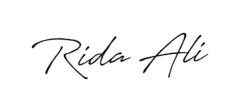 How to make Rida Ali signature? Antro_Vectra_Bolder is a professional autograph style. Create handwritten signature for Rida Ali name. Rida Ali signature style 7 images and pictures png