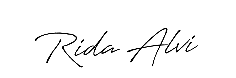 Rida Alvi stylish signature style. Best Handwritten Sign (Antro_Vectra_Bolder) for my name. Handwritten Signature Collection Ideas for my name Rida Alvi. Rida Alvi signature style 7 images and pictures png