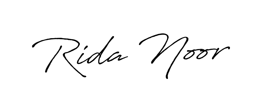 Make a beautiful signature design for name Rida Noor. With this signature (Antro_Vectra_Bolder) style, you can create a handwritten signature for free. Rida Noor signature style 7 images and pictures png