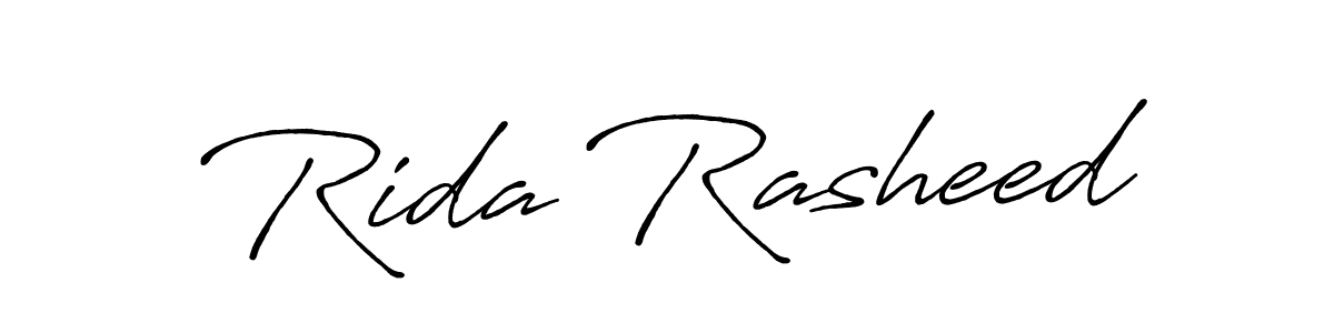Antro_Vectra_Bolder is a professional signature style that is perfect for those who want to add a touch of class to their signature. It is also a great choice for those who want to make their signature more unique. Get Rida Rasheed name to fancy signature for free. Rida Rasheed signature style 7 images and pictures png