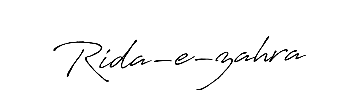 It looks lik you need a new signature style for name Rida-e-zahra. Design unique handwritten (Antro_Vectra_Bolder) signature with our free signature maker in just a few clicks. Rida-e-zahra signature style 7 images and pictures png