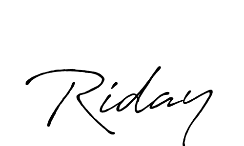 Riday stylish signature style. Best Handwritten Sign (Antro_Vectra_Bolder) for my name. Handwritten Signature Collection Ideas for my name Riday. Riday signature style 7 images and pictures png