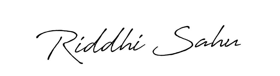 Design your own signature with our free online signature maker. With this signature software, you can create a handwritten (Antro_Vectra_Bolder) signature for name Riddhi Sahu. Riddhi Sahu signature style 7 images and pictures png