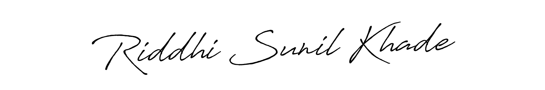 Riddhi Sunil Khade stylish signature style. Best Handwritten Sign (Antro_Vectra_Bolder) for my name. Handwritten Signature Collection Ideas for my name Riddhi Sunil Khade. Riddhi Sunil Khade signature style 7 images and pictures png