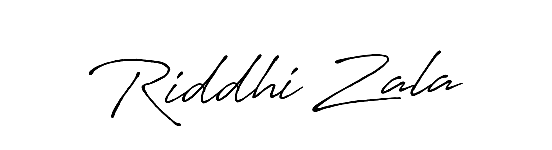 Use a signature maker to create a handwritten signature online. With this signature software, you can design (Antro_Vectra_Bolder) your own signature for name Riddhi Zala. Riddhi Zala signature style 7 images and pictures png