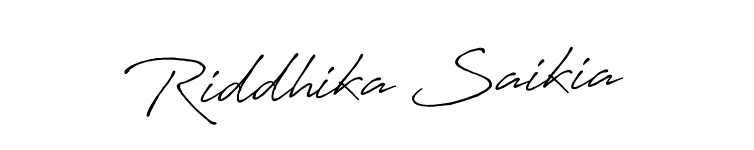 Riddhika Saikia stylish signature style. Best Handwritten Sign (Antro_Vectra_Bolder) for my name. Handwritten Signature Collection Ideas for my name Riddhika Saikia. Riddhika Saikia signature style 7 images and pictures png