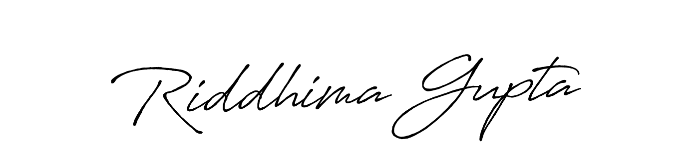 Also we have Riddhima Gupta name is the best signature style. Create professional handwritten signature collection using Antro_Vectra_Bolder autograph style. Riddhima Gupta signature style 7 images and pictures png
