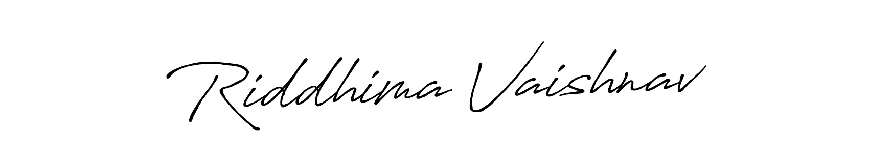 Riddhima Vaishnav stylish signature style. Best Handwritten Sign (Antro_Vectra_Bolder) for my name. Handwritten Signature Collection Ideas for my name Riddhima Vaishnav. Riddhima Vaishnav signature style 7 images and pictures png