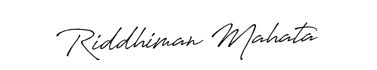 Use a signature maker to create a handwritten signature online. With this signature software, you can design (Antro_Vectra_Bolder) your own signature for name Riddhiman Mahata. Riddhiman Mahata signature style 7 images and pictures png