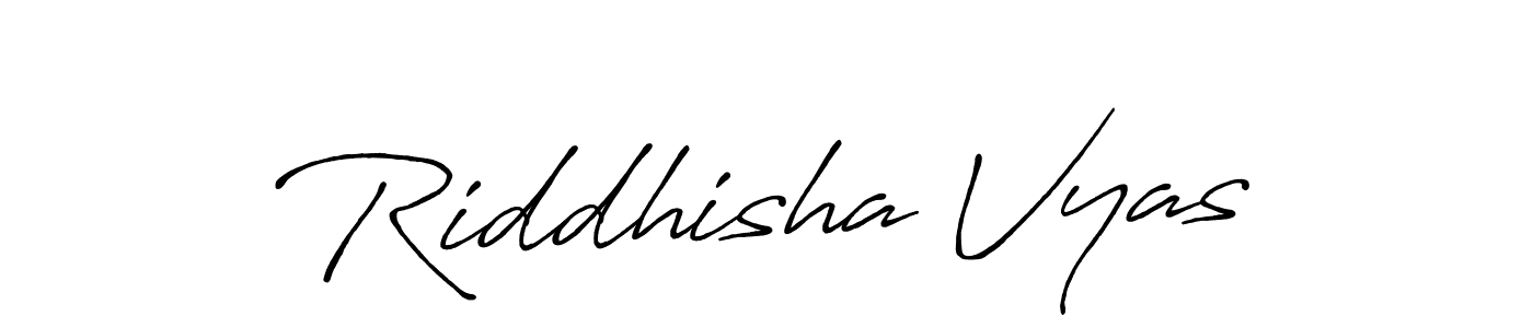 Design your own signature with our free online signature maker. With this signature software, you can create a handwritten (Antro_Vectra_Bolder) signature for name Riddhisha Vyas. Riddhisha Vyas signature style 7 images and pictures png