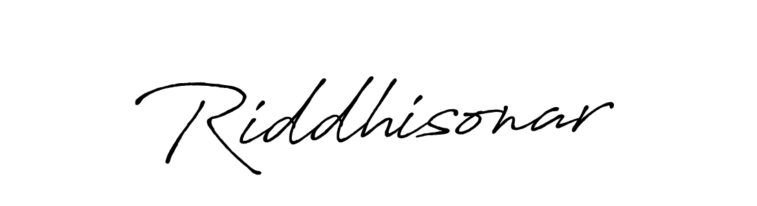 Design your own signature with our free online signature maker. With this signature software, you can create a handwritten (Antro_Vectra_Bolder) signature for name Riddhisonar. Riddhisonar signature style 7 images and pictures png