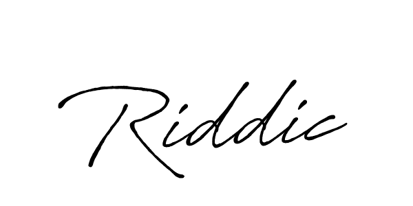 Riddic stylish signature style. Best Handwritten Sign (Antro_Vectra_Bolder) for my name. Handwritten Signature Collection Ideas for my name Riddic. Riddic signature style 7 images and pictures png