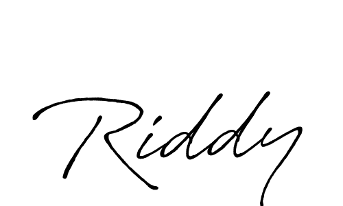 Also You can easily find your signature by using the search form. We will create Riddy name handwritten signature images for you free of cost using Antro_Vectra_Bolder sign style. Riddy signature style 7 images and pictures png