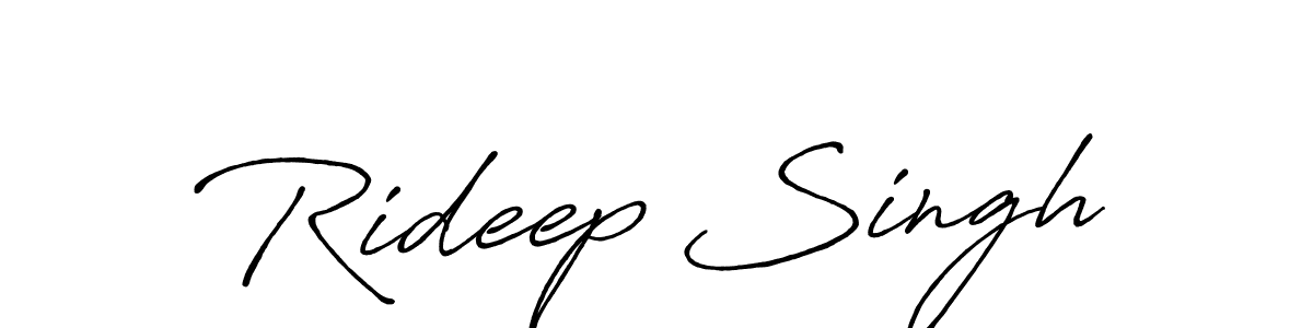 Antro_Vectra_Bolder is a professional signature style that is perfect for those who want to add a touch of class to their signature. It is also a great choice for those who want to make their signature more unique. Get Rideep Singh name to fancy signature for free. Rideep Singh signature style 7 images and pictures png