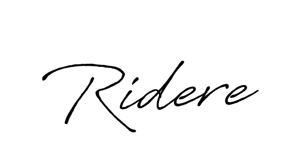 if you are searching for the best signature style for your name Ridere. so please give up your signature search. here we have designed multiple signature styles  using Antro_Vectra_Bolder. Ridere signature style 7 images and pictures png