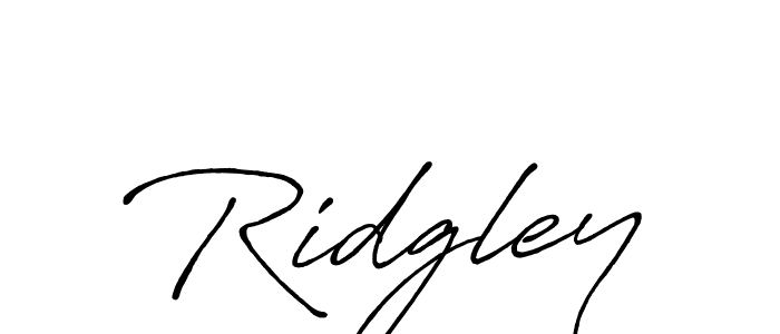 Create a beautiful signature design for name Ridgley. With this signature (Antro_Vectra_Bolder) fonts, you can make a handwritten signature for free. Ridgley signature style 7 images and pictures png