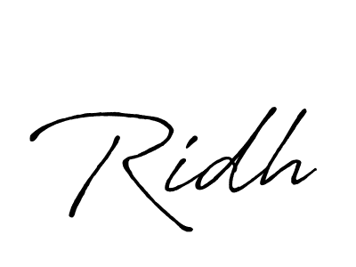 You should practise on your own different ways (Antro_Vectra_Bolder) to write your name (Ridh) in signature. don't let someone else do it for you. Ridh signature style 7 images and pictures png