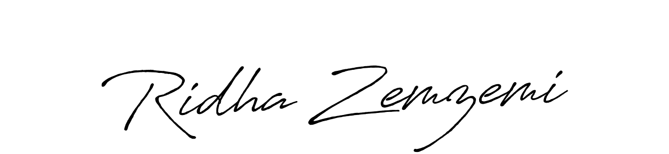 How to make Ridha Zemzemi signature? Antro_Vectra_Bolder is a professional autograph style. Create handwritten signature for Ridha Zemzemi name. Ridha Zemzemi signature style 7 images and pictures png