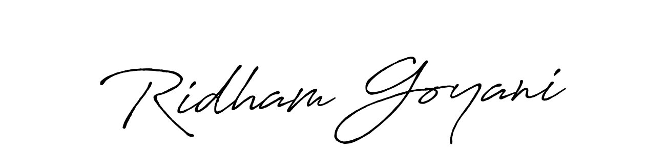 It looks lik you need a new signature style for name Ridham Goyani. Design unique handwritten (Antro_Vectra_Bolder) signature with our free signature maker in just a few clicks. Ridham Goyani signature style 7 images and pictures png