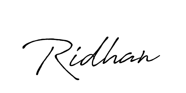 You should practise on your own different ways (Antro_Vectra_Bolder) to write your name (Ridhan) in signature. don't let someone else do it for you. Ridhan signature style 7 images and pictures png