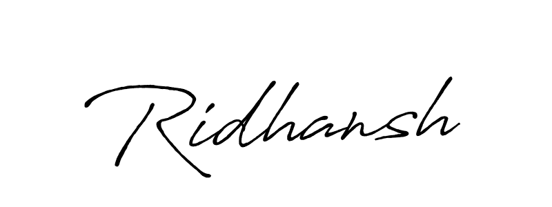 How to Draw Ridhansh signature style? Antro_Vectra_Bolder is a latest design signature styles for name Ridhansh. Ridhansh signature style 7 images and pictures png