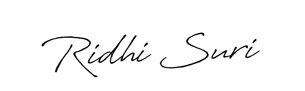 Create a beautiful signature design for name Ridhi Suri. With this signature (Antro_Vectra_Bolder) fonts, you can make a handwritten signature for free. Ridhi Suri signature style 7 images and pictures png