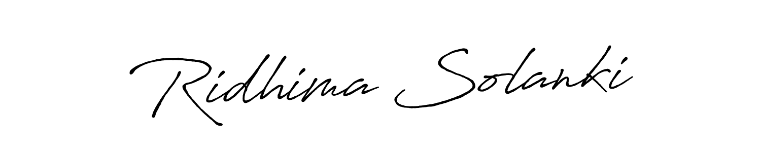 Design your own signature with our free online signature maker. With this signature software, you can create a handwritten (Antro_Vectra_Bolder) signature for name Ridhima Solanki. Ridhima Solanki signature style 7 images and pictures png