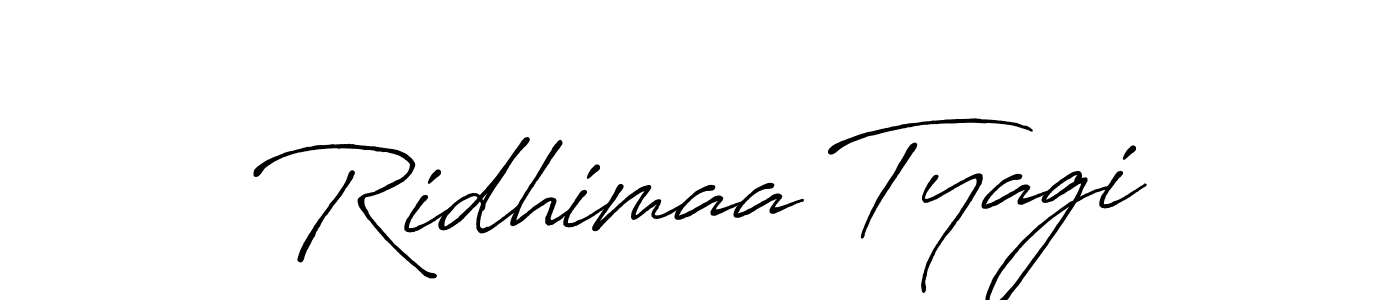 The best way (Antro_Vectra_Bolder) to make a short signature is to pick only two or three words in your name. The name Ridhimaa Tyagi include a total of six letters. For converting this name. Ridhimaa Tyagi signature style 7 images and pictures png