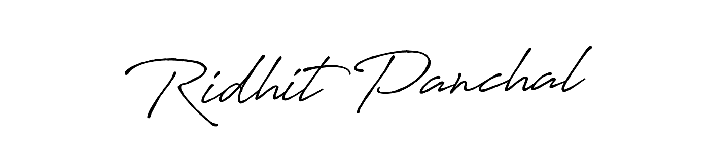 Design your own signature with our free online signature maker. With this signature software, you can create a handwritten (Antro_Vectra_Bolder) signature for name Ridhit Panchal. Ridhit Panchal signature style 7 images and pictures png