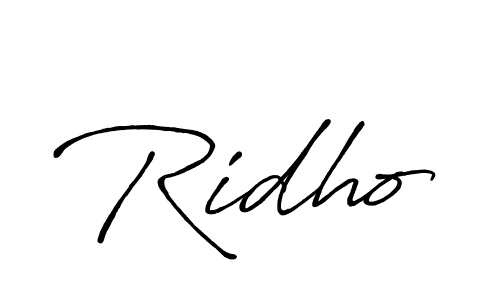 You should practise on your own different ways (Antro_Vectra_Bolder) to write your name (Ridho) in signature. don't let someone else do it for you. Ridho signature style 7 images and pictures png