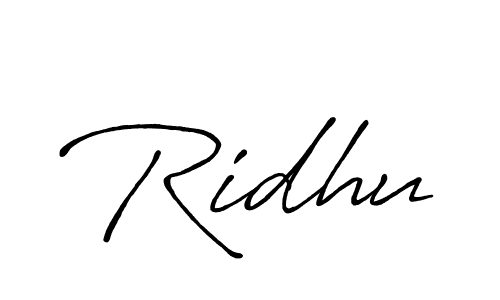 Also we have Ridhu name is the best signature style. Create professional handwritten signature collection using Antro_Vectra_Bolder autograph style. Ridhu signature style 7 images and pictures png