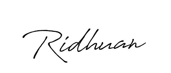 Design your own signature with our free online signature maker. With this signature software, you can create a handwritten (Antro_Vectra_Bolder) signature for name Ridhuan. Ridhuan signature style 7 images and pictures png