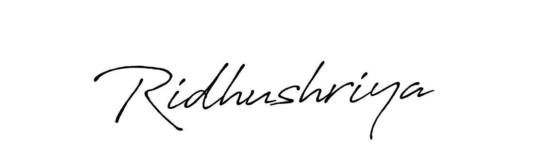 It looks lik you need a new signature style for name Ridhushriya. Design unique handwritten (Antro_Vectra_Bolder) signature with our free signature maker in just a few clicks. Ridhushriya signature style 7 images and pictures png