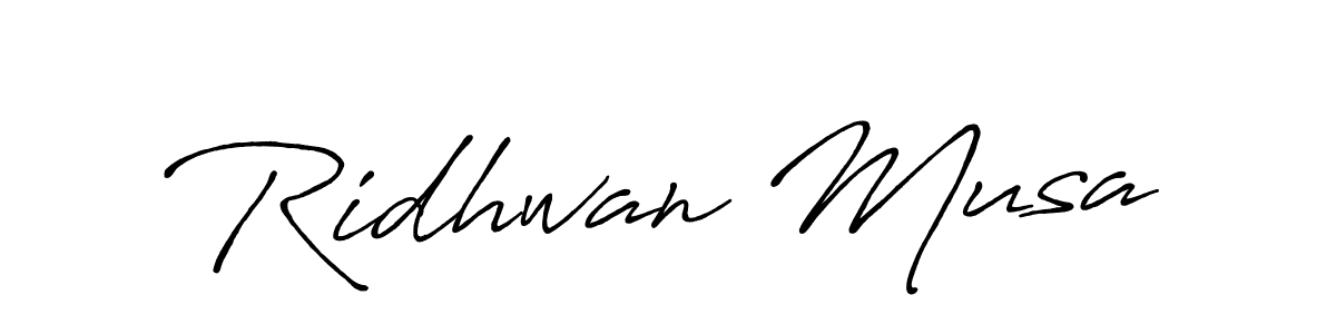 The best way (Antro_Vectra_Bolder) to make a short signature is to pick only two or three words in your name. The name Ridhwan Musa include a total of six letters. For converting this name. Ridhwan Musa signature style 7 images and pictures png