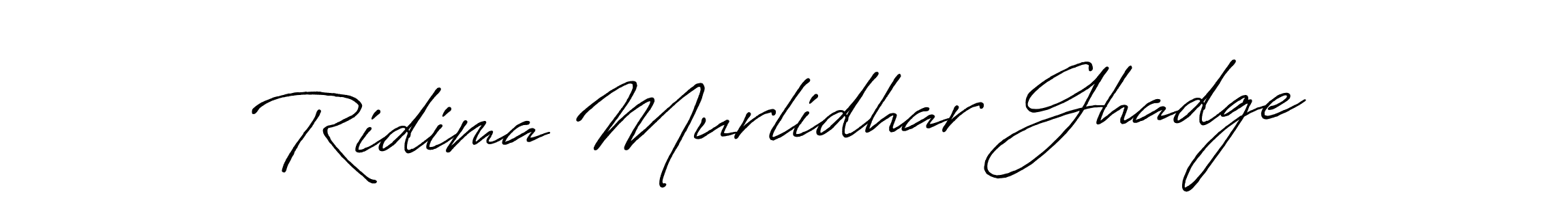 Also You can easily find your signature by using the search form. We will create Ridima Murlidhar Ghadge name handwritten signature images for you free of cost using Antro_Vectra_Bolder sign style. Ridima Murlidhar Ghadge signature style 7 images and pictures png