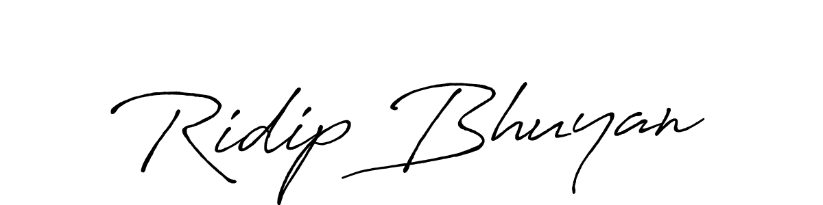 Make a beautiful signature design for name Ridip Bhuyan. With this signature (Antro_Vectra_Bolder) style, you can create a handwritten signature for free. Ridip Bhuyan signature style 7 images and pictures png