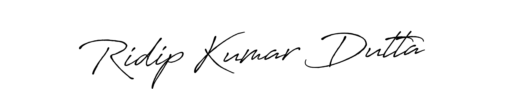 Make a beautiful signature design for name Ridip Kumar Dutta. With this signature (Antro_Vectra_Bolder) style, you can create a handwritten signature for free. Ridip Kumar Dutta signature style 7 images and pictures png